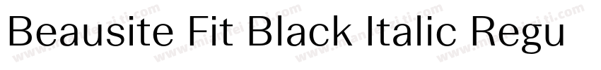 Beausite Fit Black Italic Regular字体转换